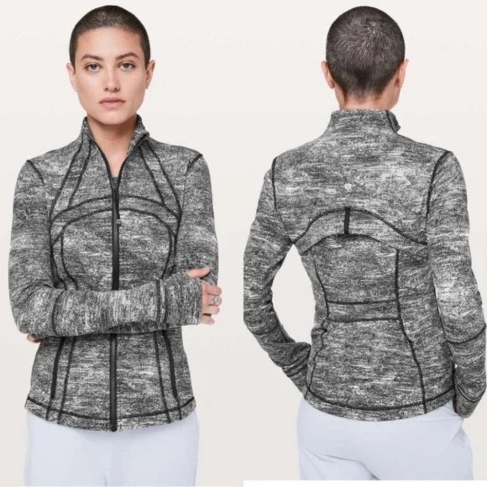 Lululemon Define Jacket Rush Jacquard Black White 20826